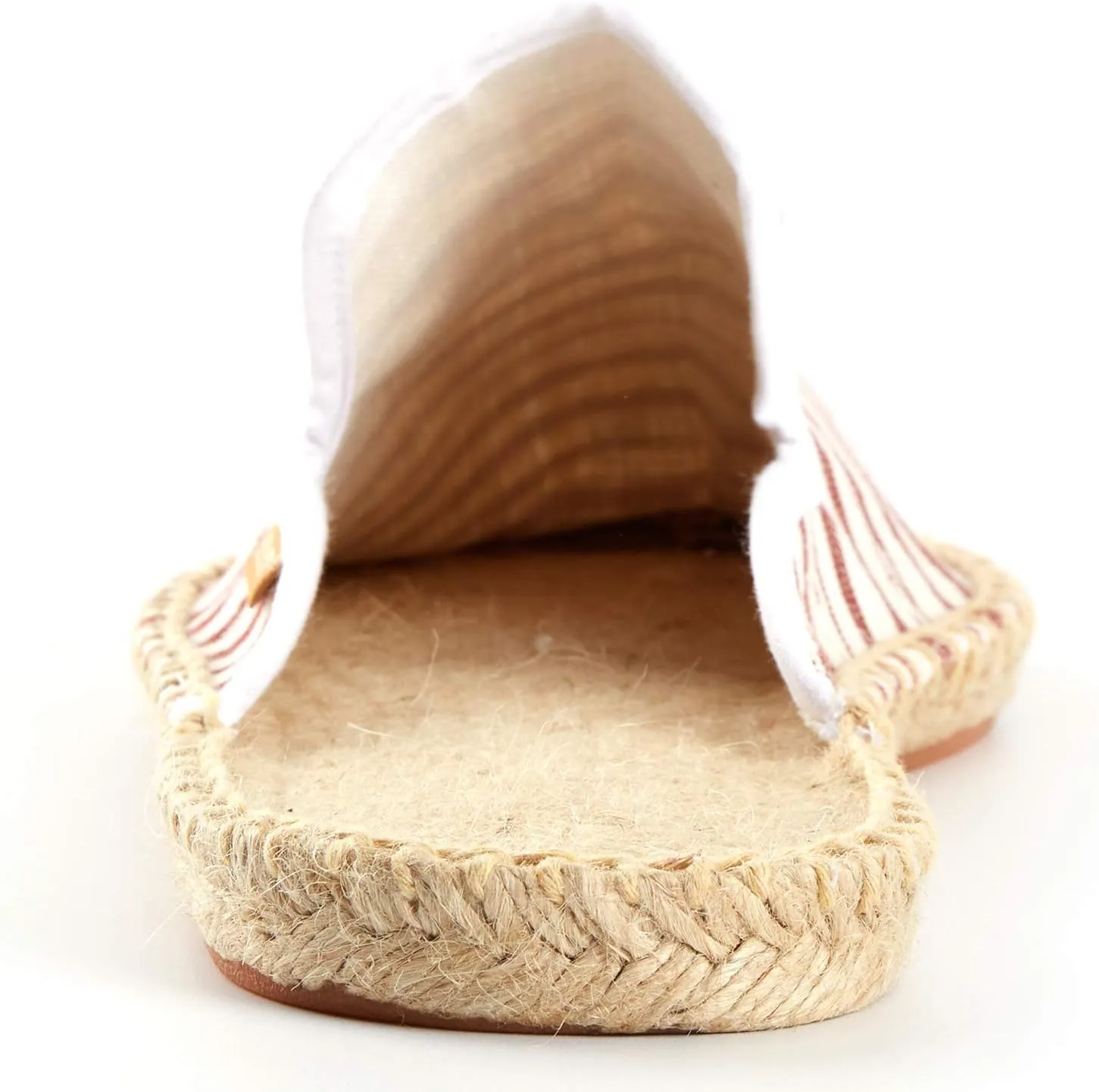 Alexis Leroy Men's Closed Toe Classic Stripe Flat Espadrille Mules