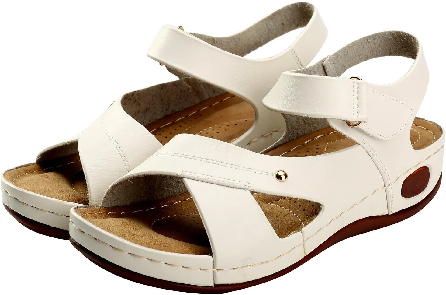 Alexis Leroy Summer Ankle Strap Comfort Sole Open Toe Flat Women's Sandals