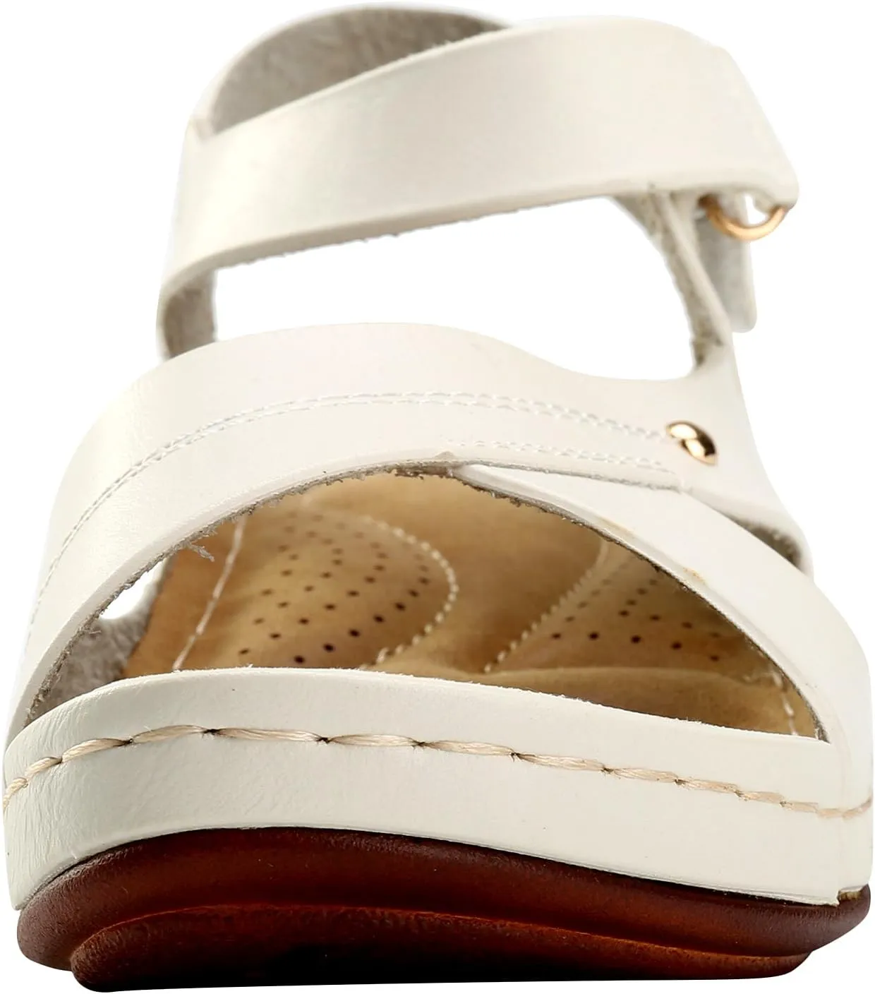 Alexis Leroy Summer Ankle Strap Comfort Sole Open Toe Flat Women's Sandals
