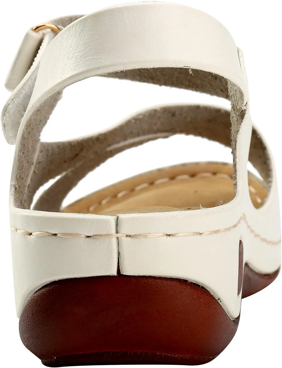 Alexis Leroy Summer Ankle Strap Comfort Sole Open Toe Flat Women's Sandals