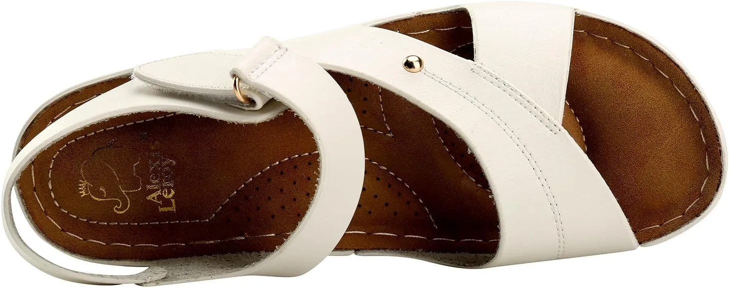 Alexis Leroy Summer Ankle Strap Comfort Sole Open Toe Flat Women's Sandals