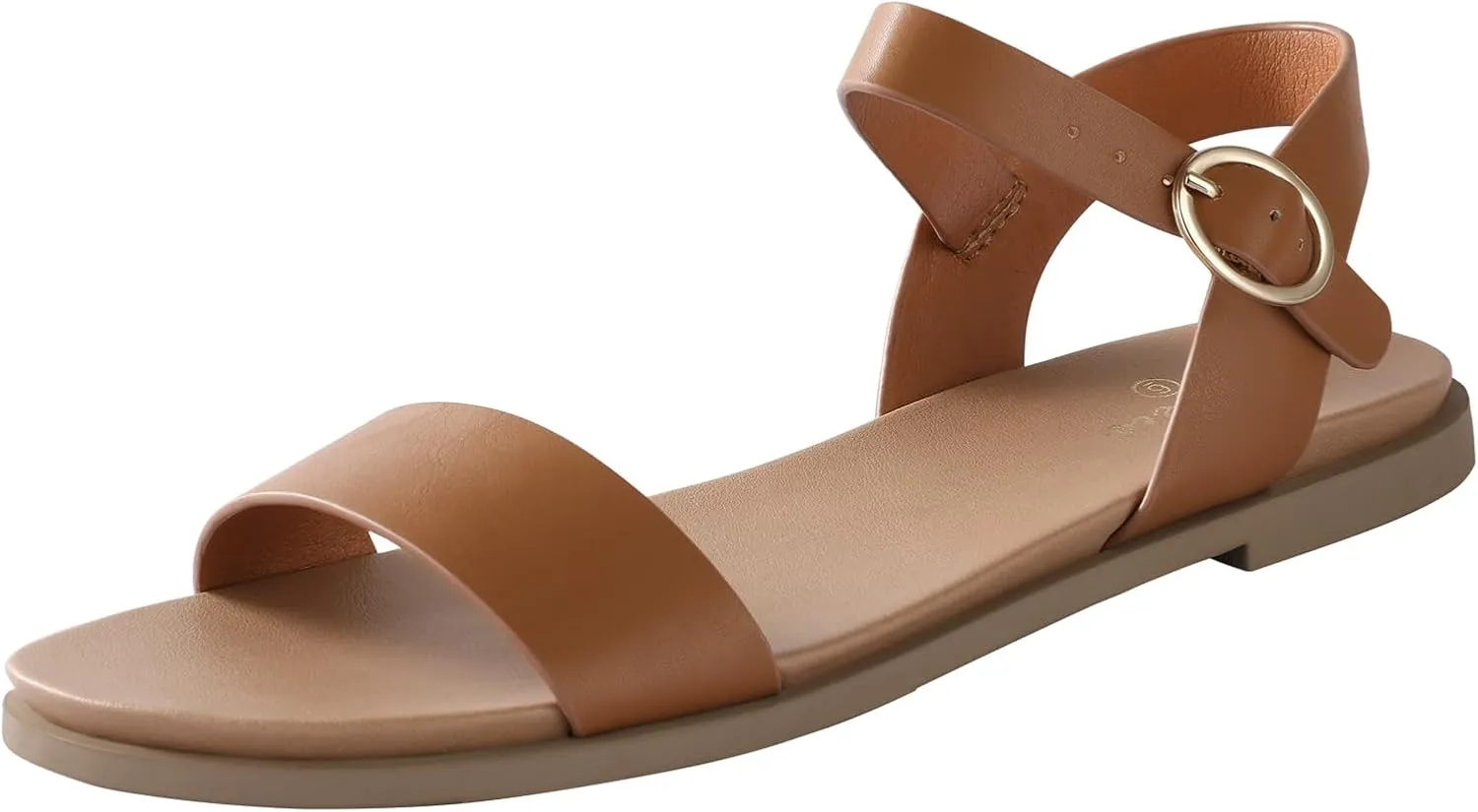 Ankis Flat sandals for Women Open Toe Comfy Women's Flats Tan Black White Sandals for Dressy Work Daily
