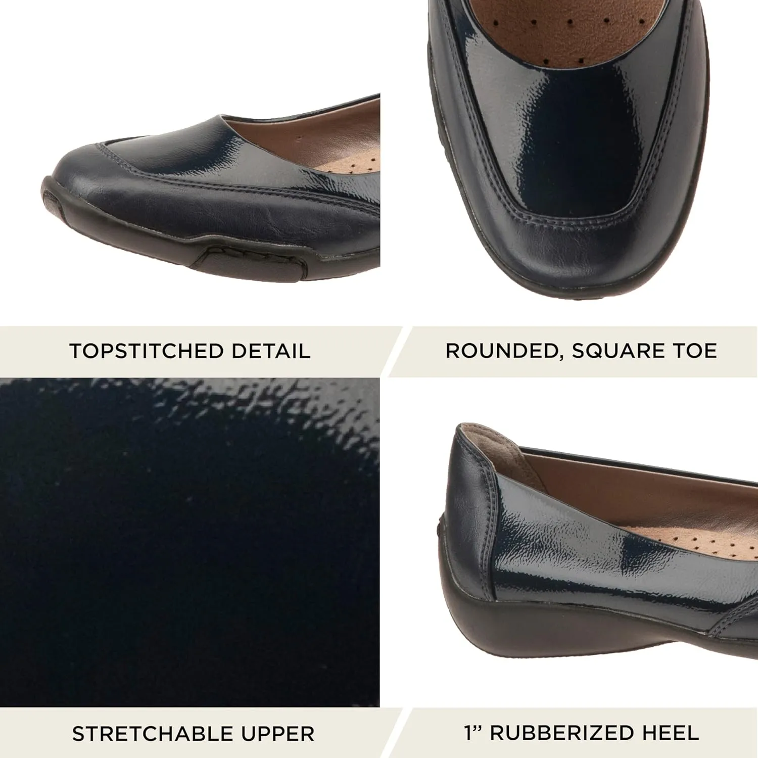 ARRAY Women's Cascade Two-Tone Comfort Flat with Rubber Sole