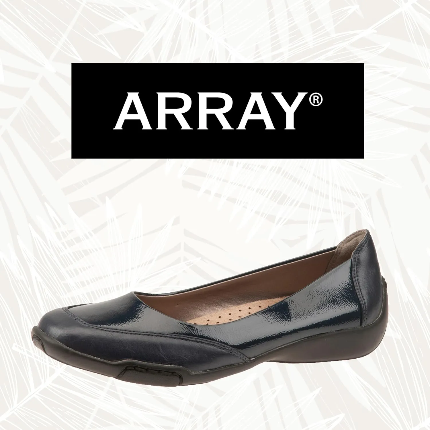 ARRAY Women's Cascade Two-Tone Comfort Flat with Rubber Sole