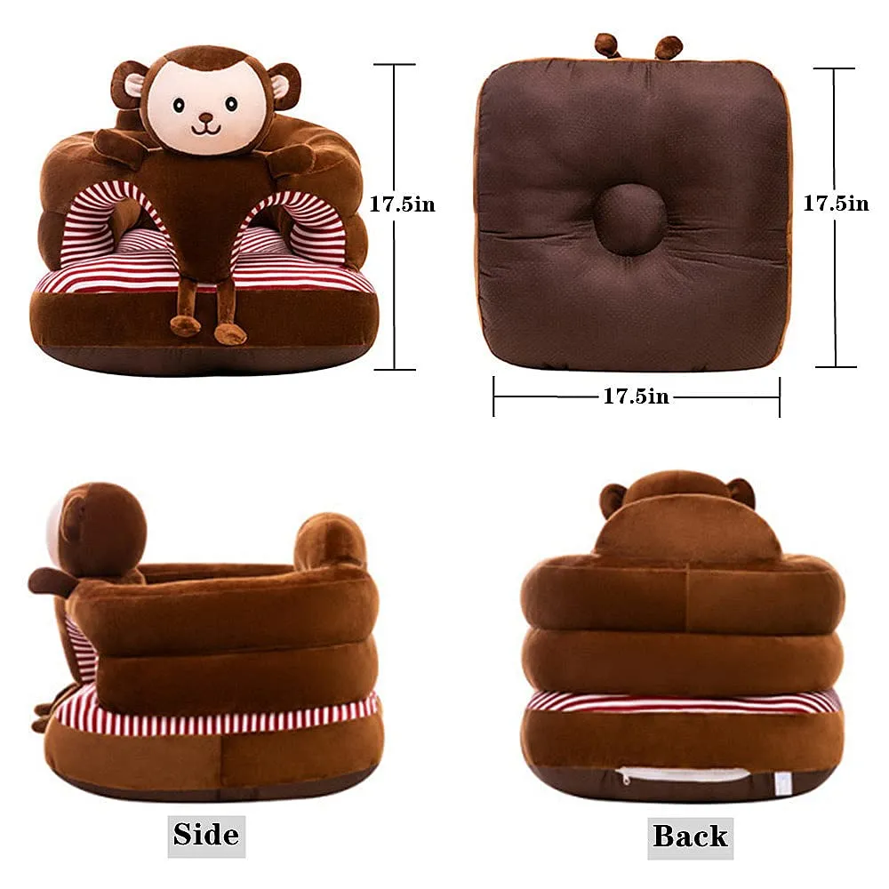 Baby Support Seat, Cute Baby Sofa Chair for Sitting Up, Comfy Plush Infant Seats (Honeybee,W17.5 x H17.5)
