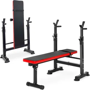 BalanceFrom Adjustable Weight Bench with Squat Rack, Home Gym Strength Workout Station
