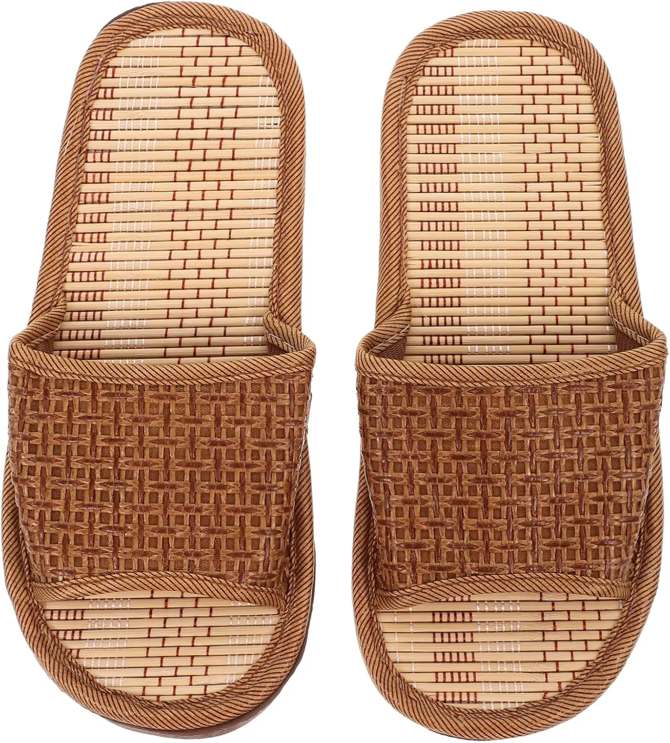 BESPORTBLE Summer Rattan Slippers for Women Comfortable Flat Bottom Slides Breathable Liner Lightweight and Easy to Wear for Home