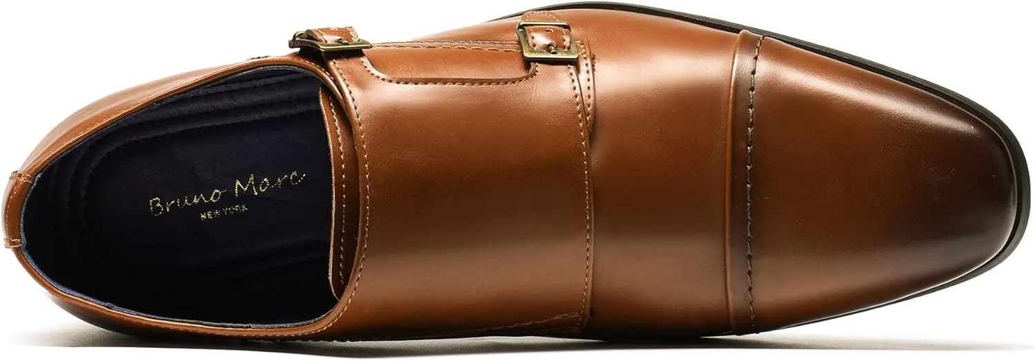 Bruno Marc Men's Dress Loafer Shoes Monk Strap Slip On Loafers
