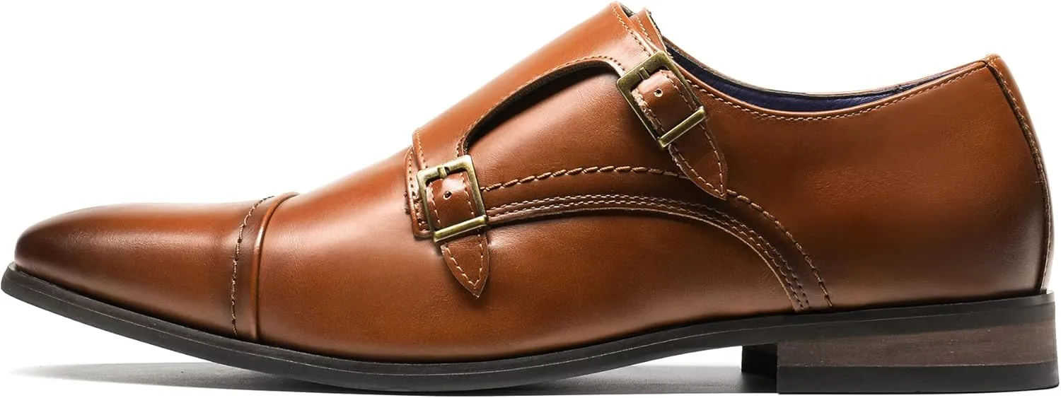 Bruno Marc Men's Dress Loafer Shoes Monk Strap Slip On Loafers