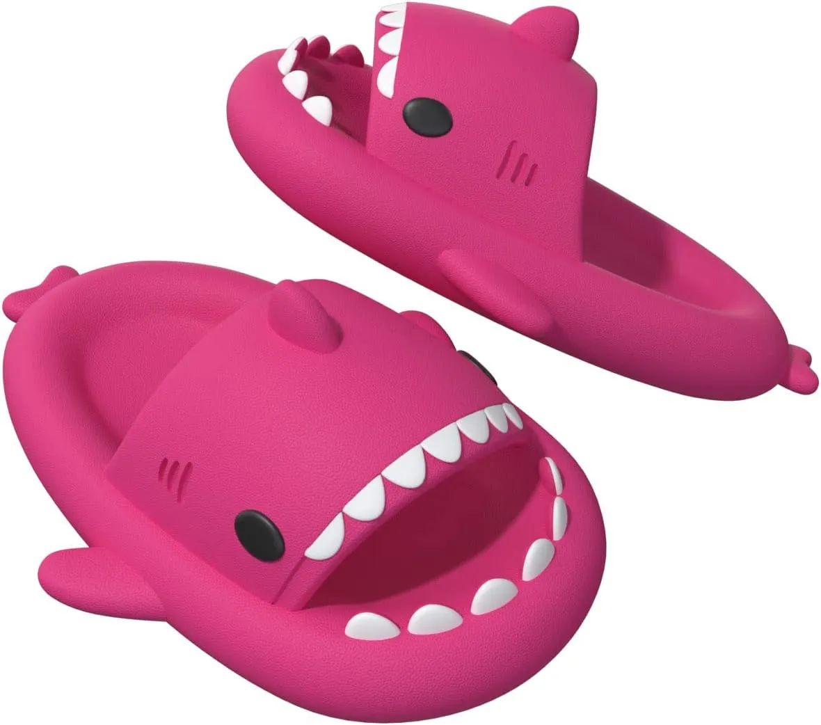 ChayChax Boys Girl Cloud Shark Slides Non-Slip Novelty Open Toe Sandals Extremely Comfy Cushioned Thick Sole Cute Cartoon Shower Slippers Indoor & Outdoor