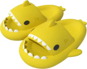 ChayChax Boys Girl Cloud Shark Slides Non-Slip Novelty Open Toe Sandals Extremely Comfy Cushioned Thick Sole Cute Cartoon Shower Slippers Indoor & Outdoor
