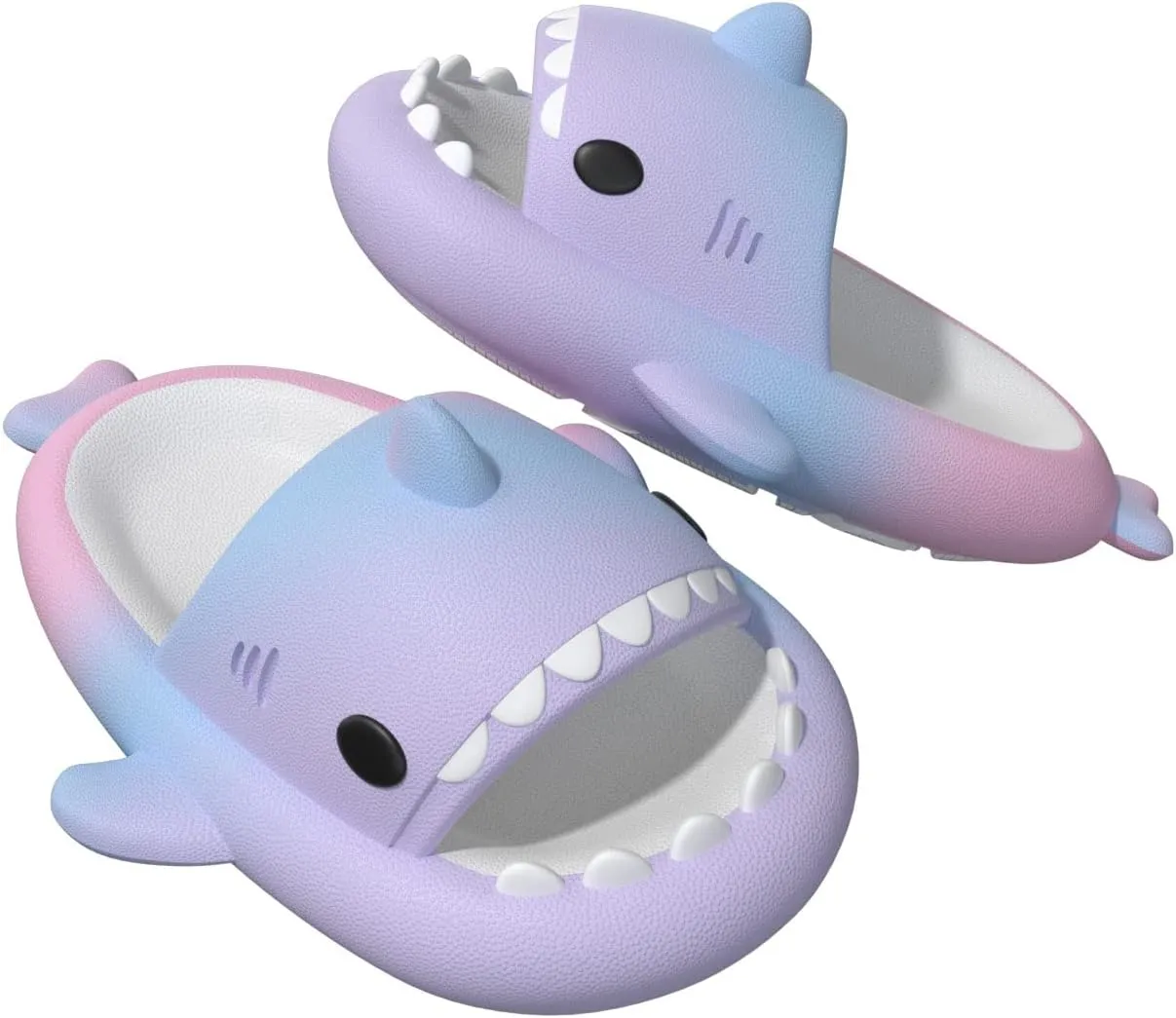 ChayChax Boys Girl Cloud Shark Slides Non-Slip Novelty Open Toe Sandals Extremely Comfy Cushioned Thick Sole Cute Cartoon Shower Slippers Indoor & Outdoor