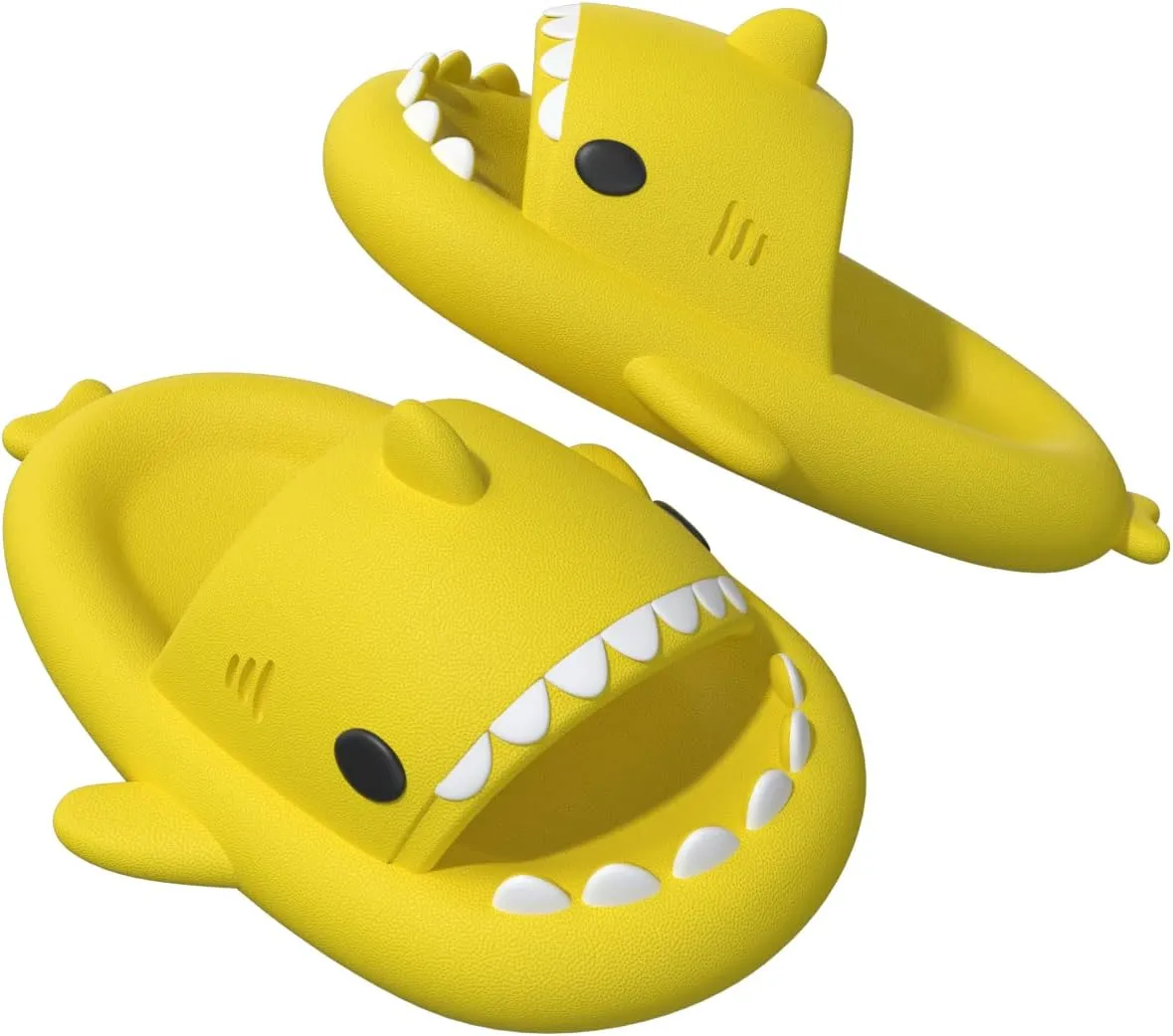 ChayChax Boys Girl Cloud Shark Slides Non-Slip Novelty Open Toe Sandals Extremely Comfy Cushioned Thick Sole Cute Cartoon Shower Slippers Indoor & Outdoor