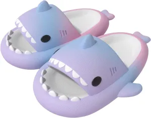 ChayChax Boys Girl Cloud Shark Slides Non-Slip Novelty Open Toe Sandals Extremely Comfy Cushioned Thick Sole Cute Cartoon Shower Slippers Indoor & Outdoor