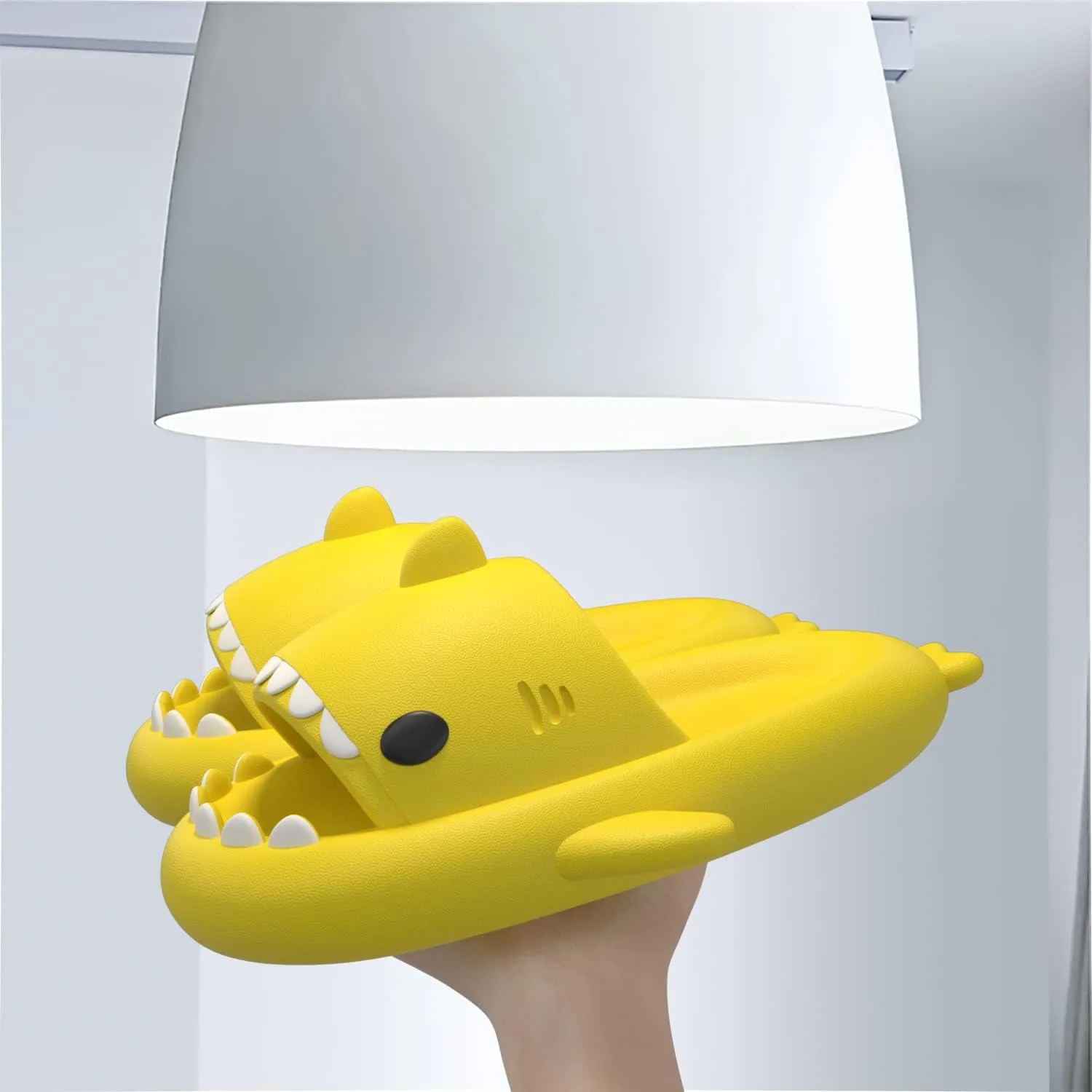 ChayChax Boys Girl Cloud Shark Slides Non-Slip Novelty Open Toe Sandals Extremely Comfy Cushioned Thick Sole Cute Cartoon Shower Slippers Indoor & Outdoor