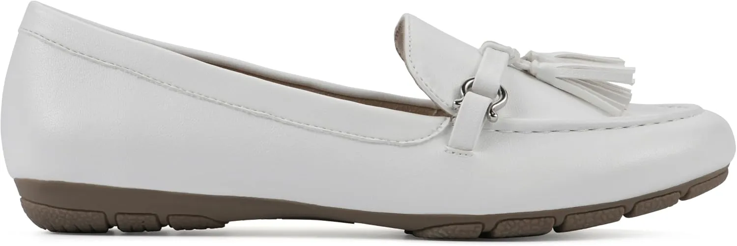 CLIFFS BY WHITE MOUNTAIN Women's Gush Cushioned Driving Moccasin Loafer Flat