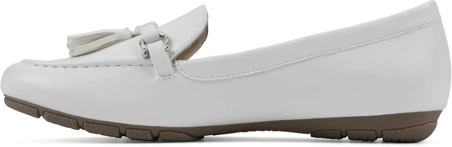 CLIFFS BY WHITE MOUNTAIN Women's Gush Cushioned Driving Moccasin Loafer Flat
