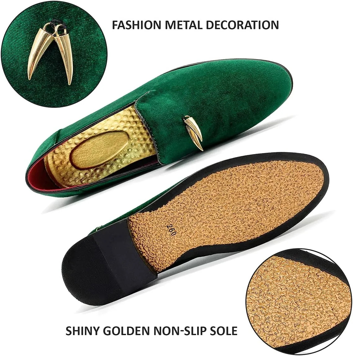 CMM Men's Luxury Penny Slip-On Loafer Party Dancing Shoes