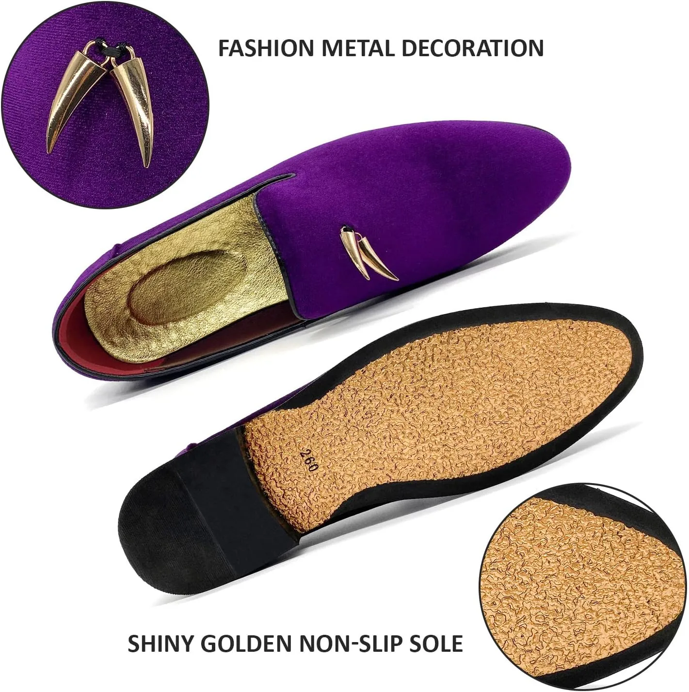 CMM Men's Luxury Penny Slip-On Loafer Party Dancing Shoes