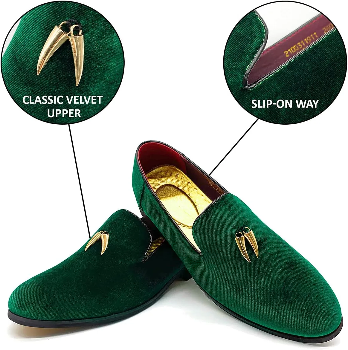 CMM Men's Luxury Penny Slip-On Loafer Party Dancing Shoes