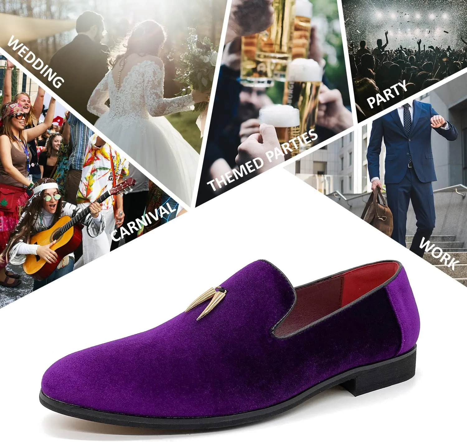 CMM Men's Luxury Penny Slip-On Loafer Party Dancing Shoes
