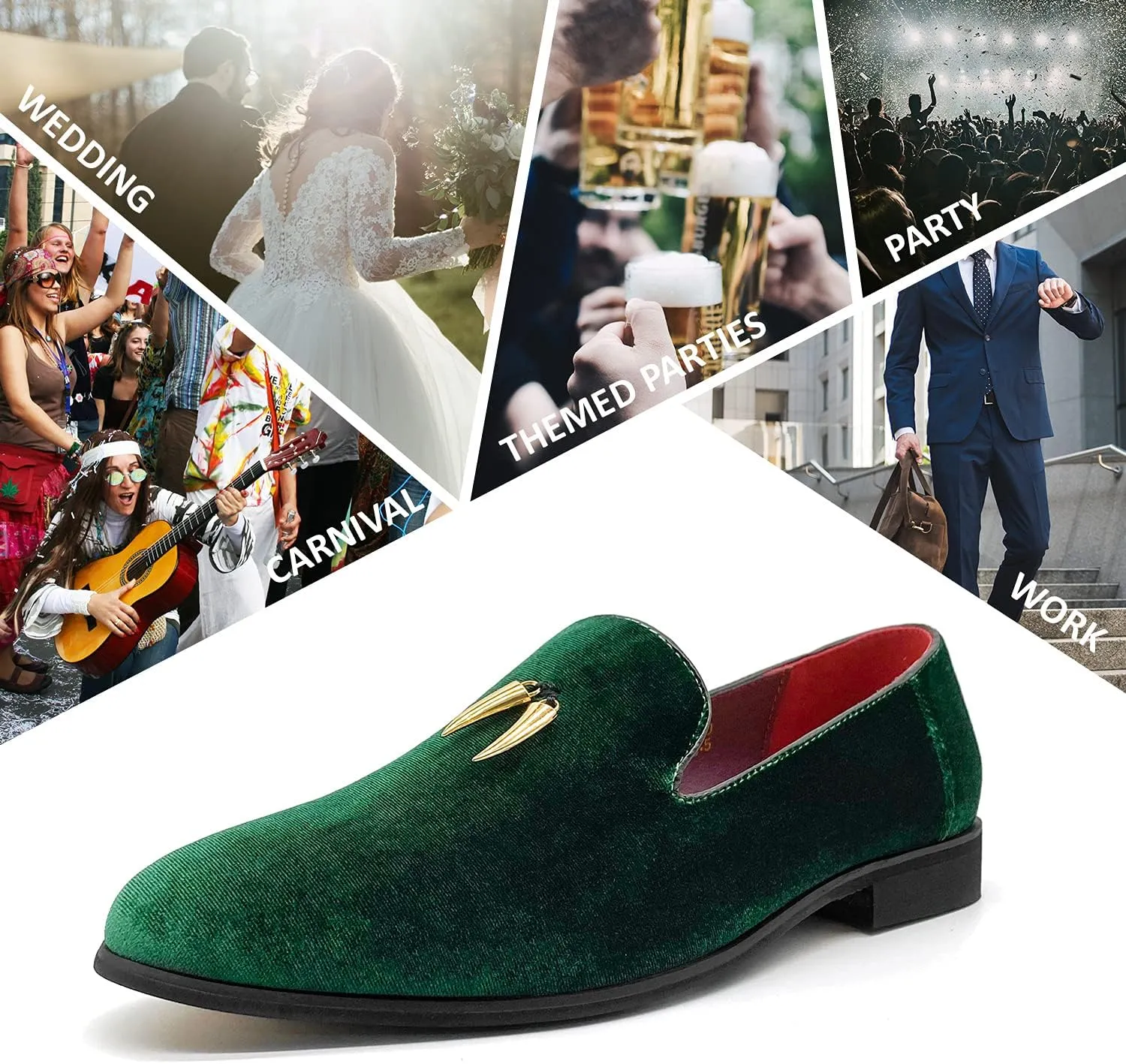 CMM Men's Luxury Penny Slip-On Loafer Party Dancing Shoes