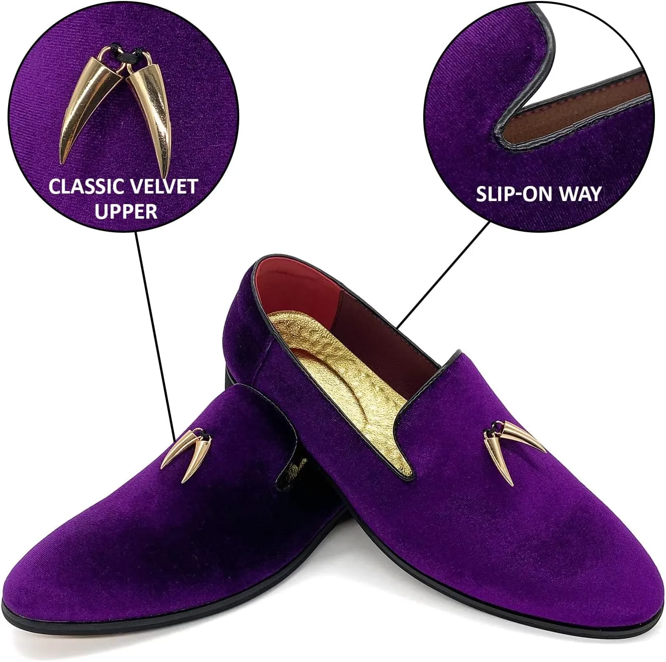 CMM Men's Luxury Penny Slip-On Loafer Party Dancing Shoes