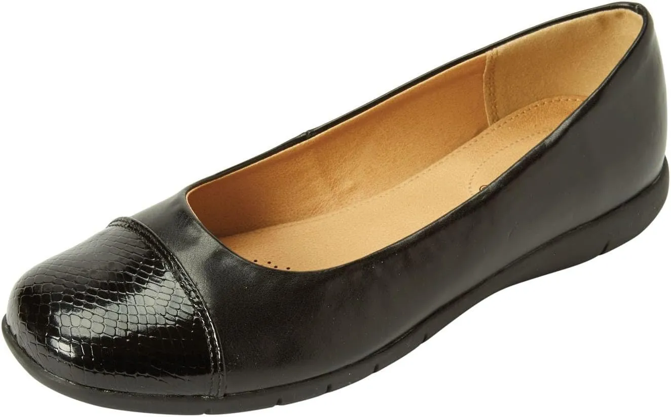 Comfortview Women's Wide Width The Fay Flat