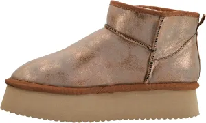 Corkys Footwear Room Service 1.75-Inch Platform Slipper Booties with Cushioned Insoles and Luxurious Faux Fur Lining - Cozy Fall/Winter Essential