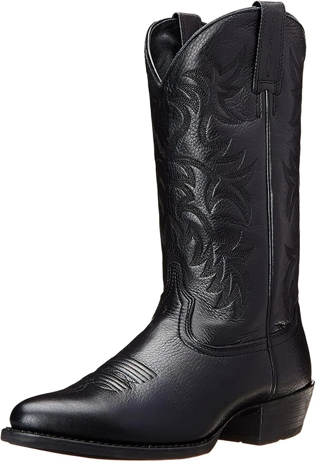 Cowboy Boots for Men Pointy Toe Men's Western Boots Cowgirl Boots Mid Calf Boots Knee High Embroidered Chunky Heel Boot