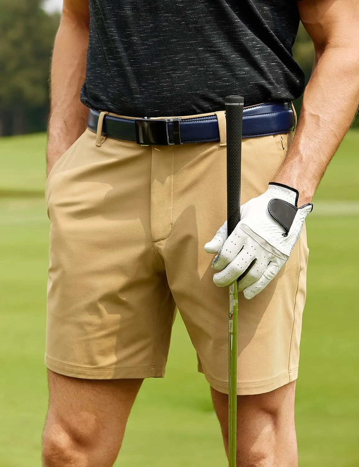 CRZ YOGA Men's All Day Comfy Golf Shorts - 7"/9" Stretch Lightweight Flat Front for Casual Work with Pockets