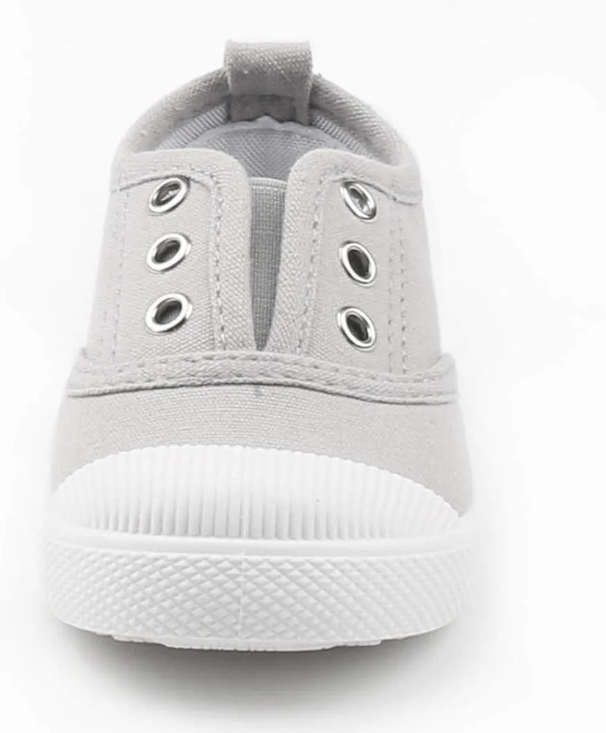 DADAWEN Boy's Girl's Candy Color Canvas Slip-On Lightweight Sneakers Cute Casual Running Shoes