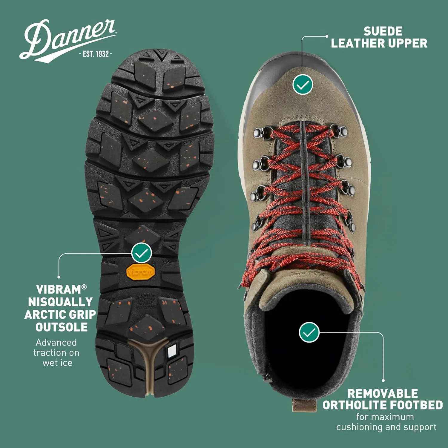 Danner Men's Arctic 600 Side-Zip 7'' 200G Waterproof Hiking Boot