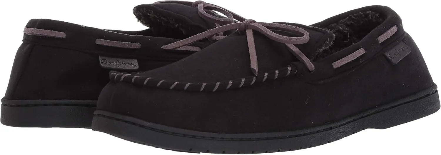 Dearfoams Gifts for Men, Dad, Brother, Husband - Men's Moccasin Slippers - Breathable Memory Foam Toby Men's Slipper