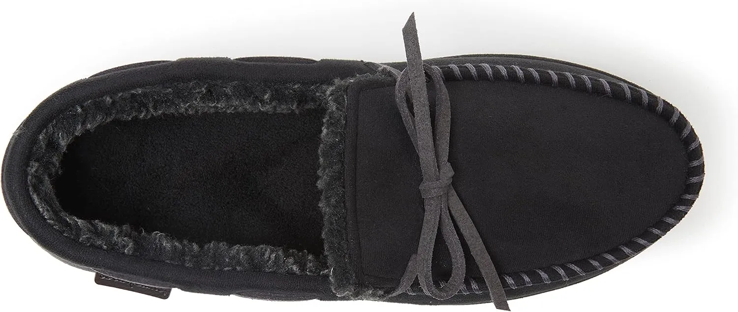 Dearfoams Gifts for Men, Dad, Brother, Husband - Men's Moccasin Slippers - Breathable Memory Foam Toby Men's Slipper