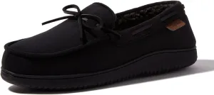 Dearfoams Men's Indoor Outdoor Breathable Pierce Moccasin Slipper