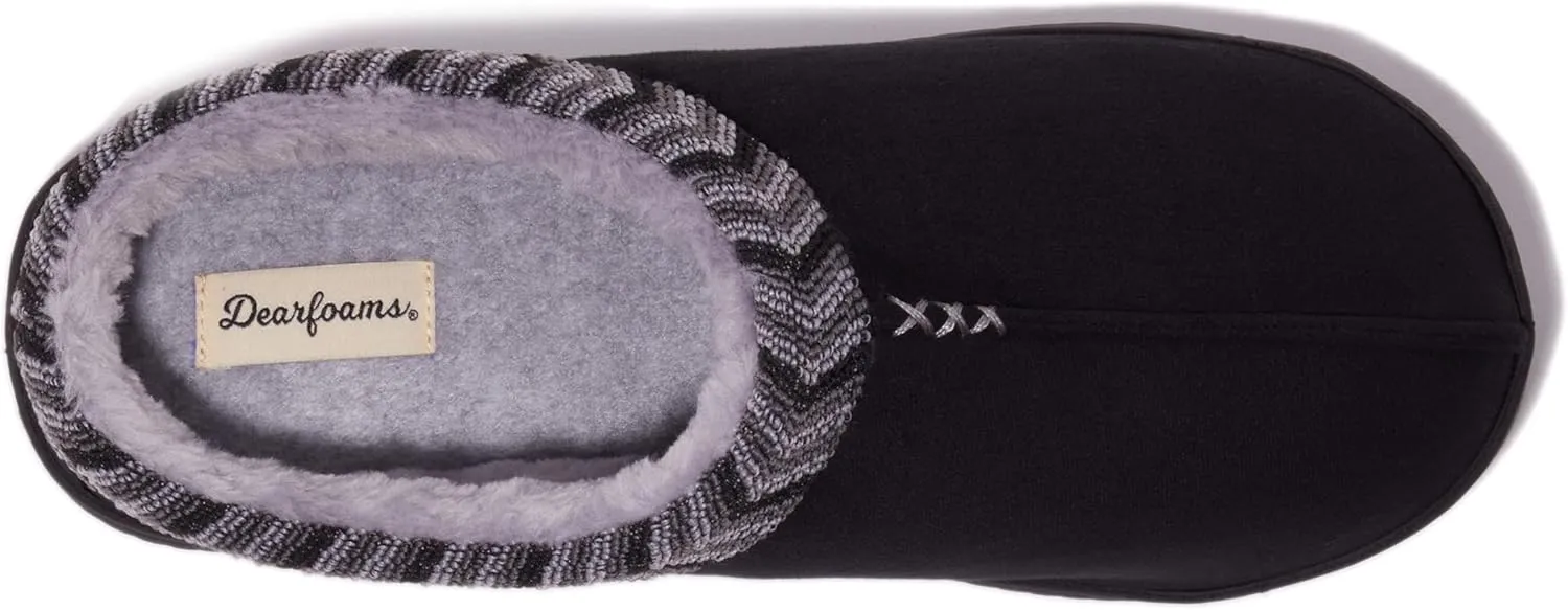 Dearfoams Men's Indoor/Outdoor Warner Memory Foam Comfort Clog Slipper