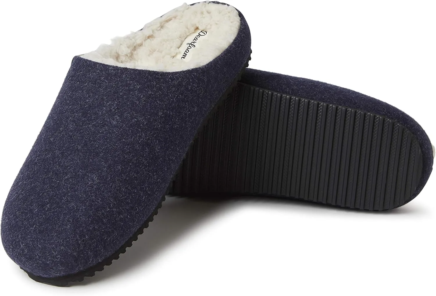 Dearfoams Men's Microwool Clog with Molded Footbed Slipper