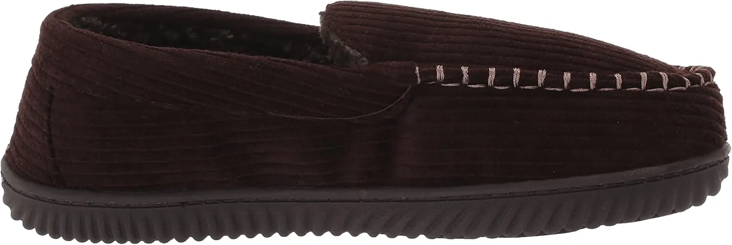 Dearfoams Men's Niles Corduroy Moccasin Slipper