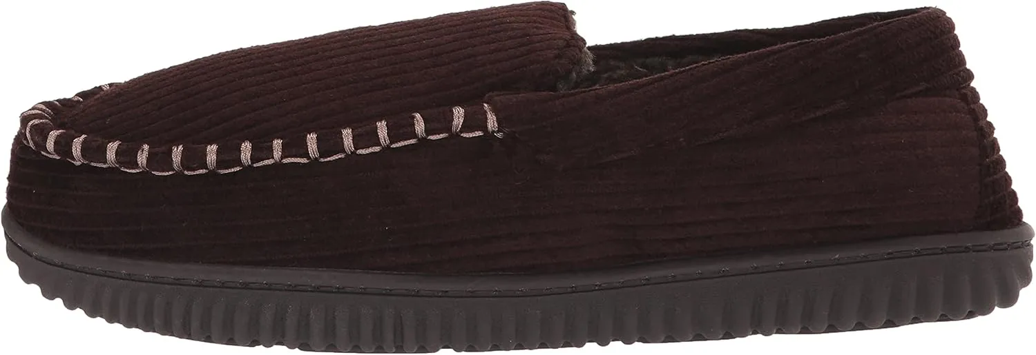 Dearfoams Men's Niles Corduroy Moccasin Slipper