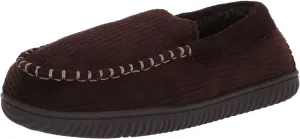 Dearfoams Men's Niles Corduroy Moccasin Slipper