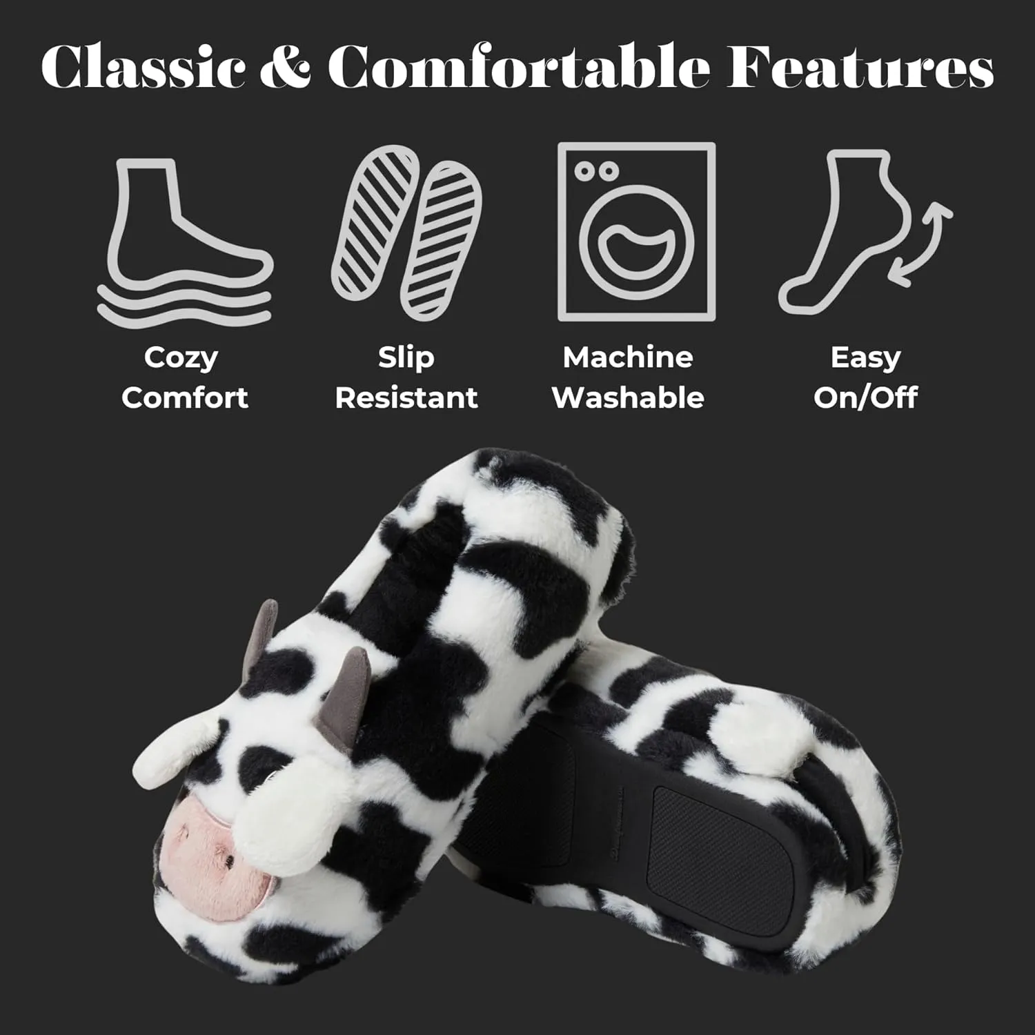 Dearfoams Unisex-Adult Matching Family Holiday Christmas Reindeer & Turkey Scuff Slipper