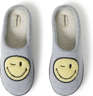 Dearfoams Unisex Adult Smile Icon Retro Preppy Slipper