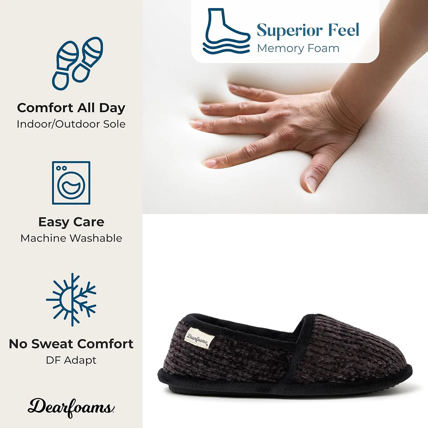 Dearfoams Women's Chenille A-Line Slipper