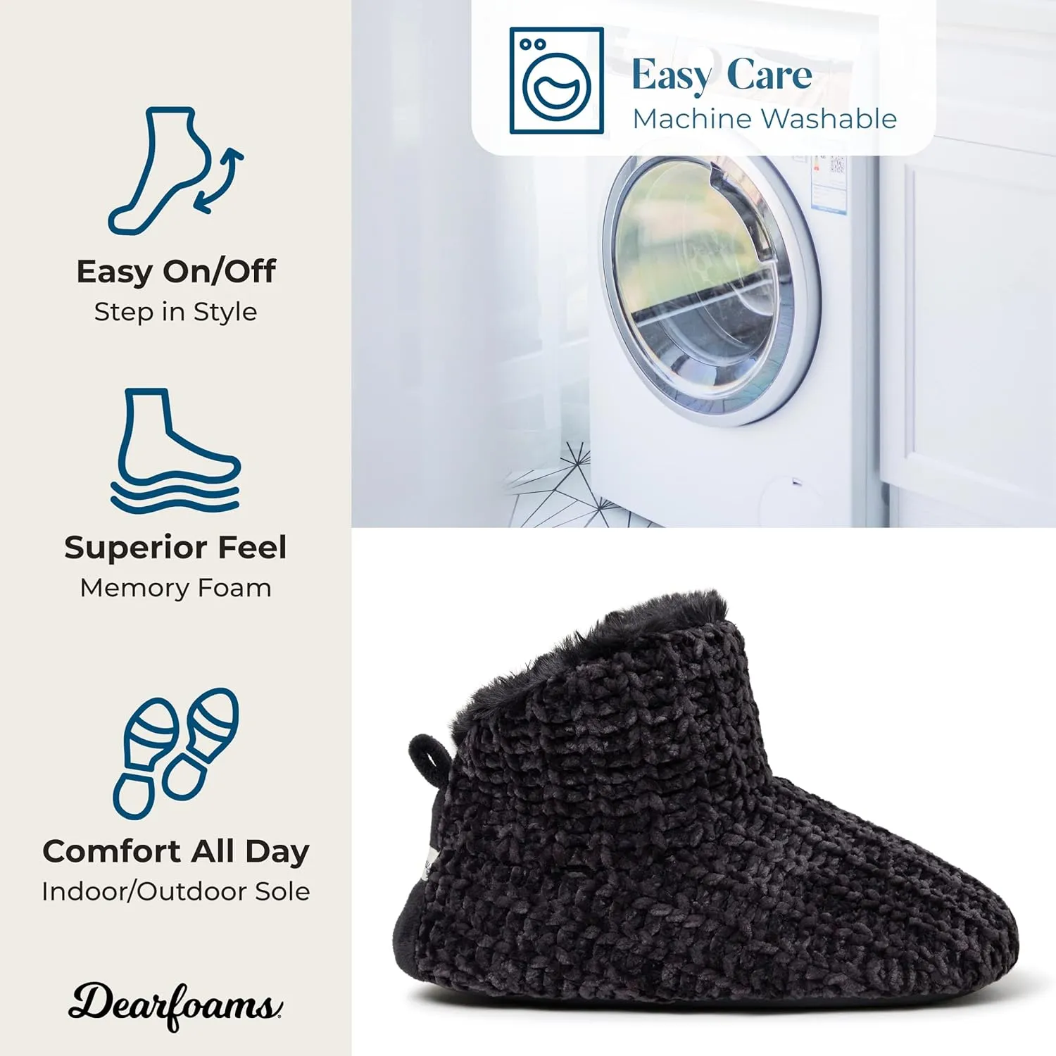 Dearfoams Women's Chenille Bootie Slipper