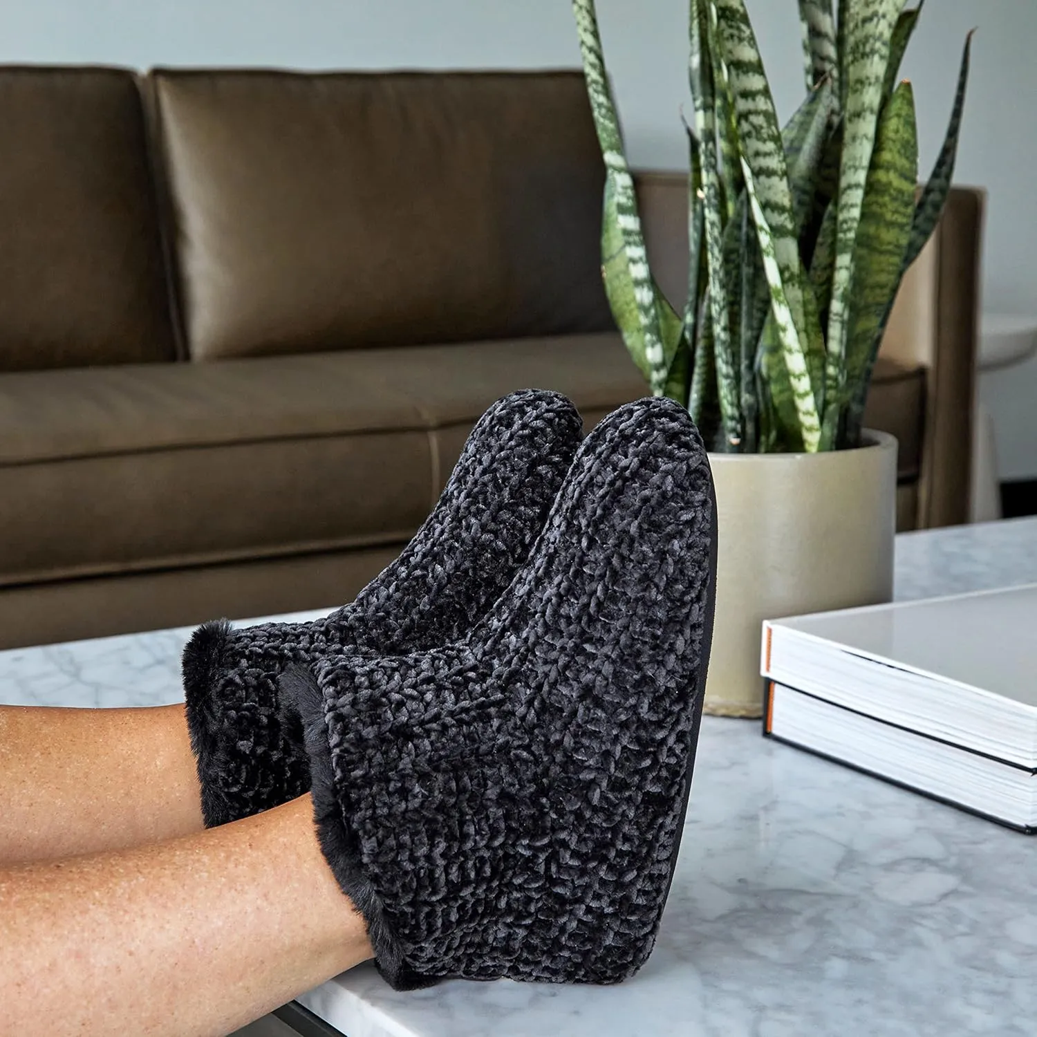 Dearfoams Women's Chenille Bootie Slipper
