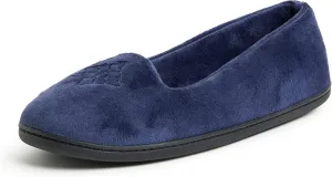 Dearfoams Women's Cozy Memory Foam Indoor Rebecca Closed Back House Ballet Slipper with Wide Widths