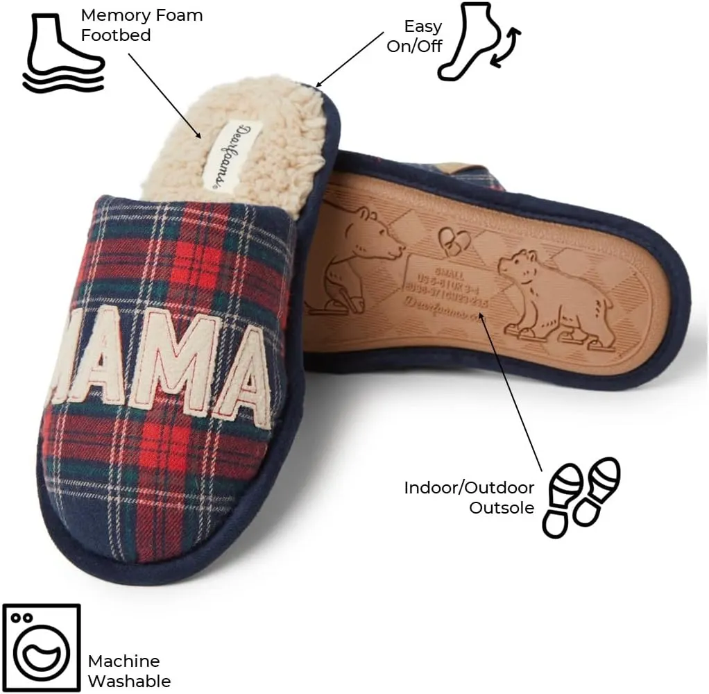 Dearfoams Women's Gifts for Mom Cute Cozy Mothers Day Mama Bear Slipper