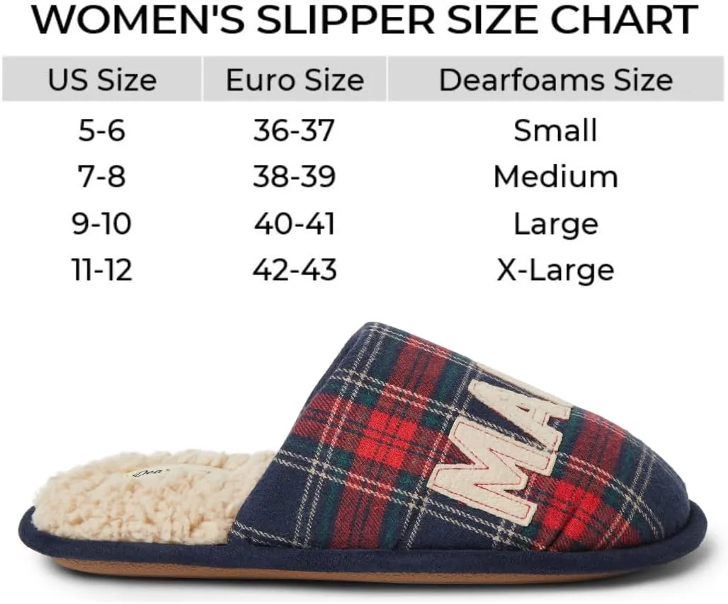 Dearfoams Women's Gifts for Mom Cute Cozy Mothers Day Mama Bear Slipper