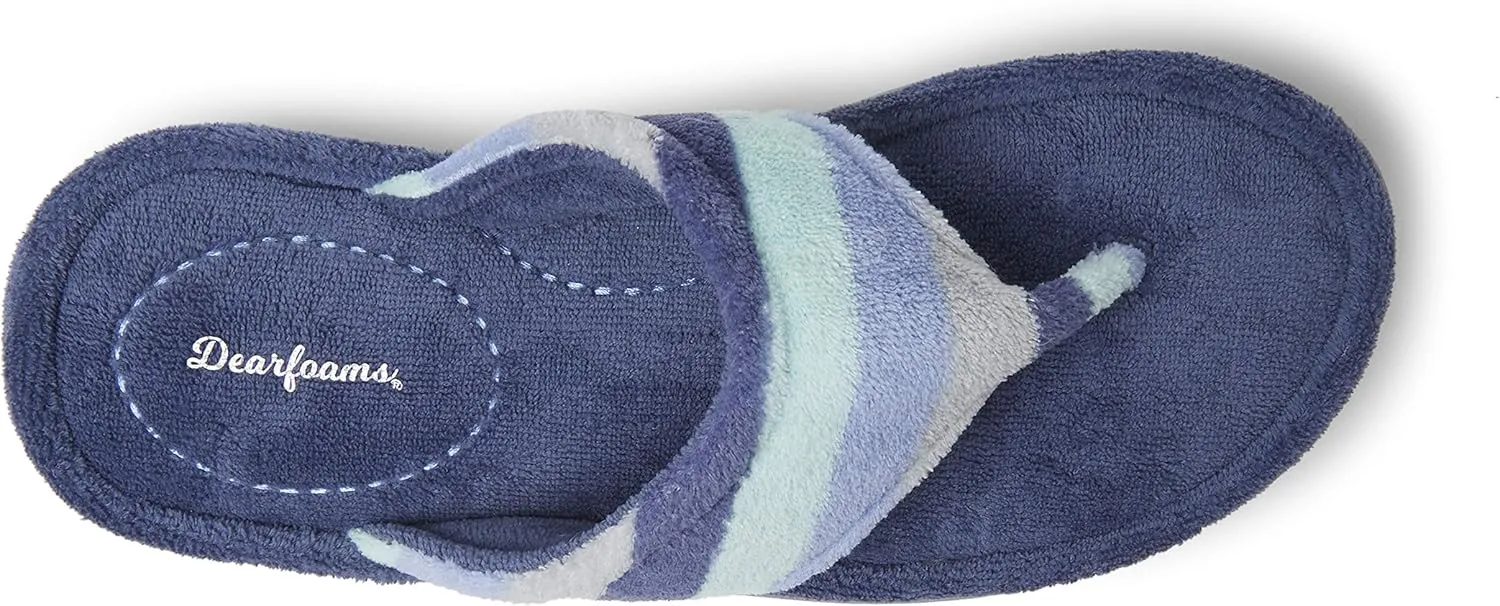 Dearfoams Women's Melanie Terry Thong Slipper